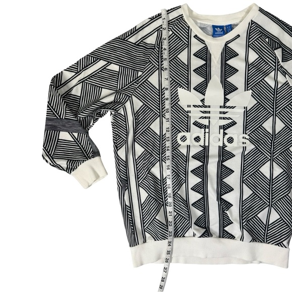 Adidas Originals Mexkumerex Black White Geometric Crewneck Sweatshirt Size Small - Picture 10 of 12